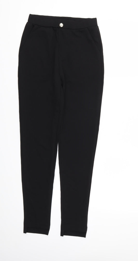 Womens UK Size XS SHEIN Relaxed Fit Black Trousers