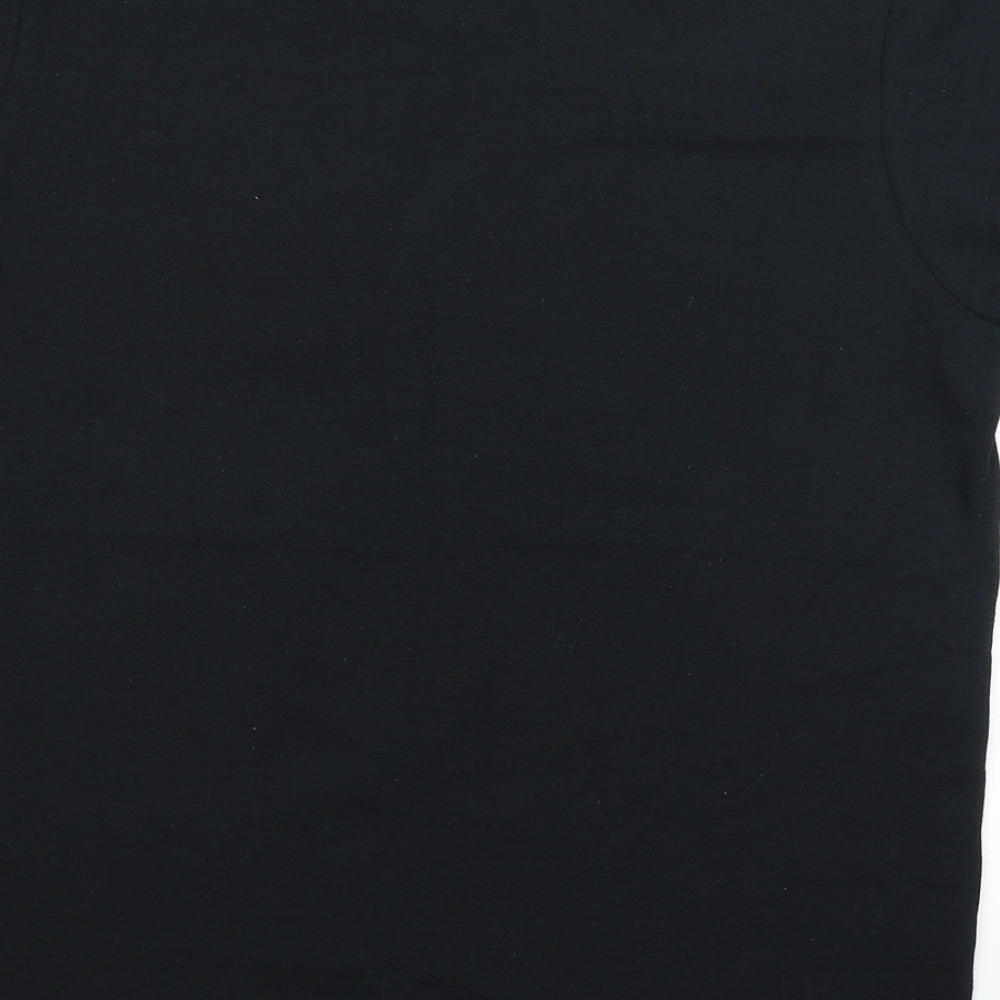 Womens UK Size M Gildan Black Basic T-Shirt