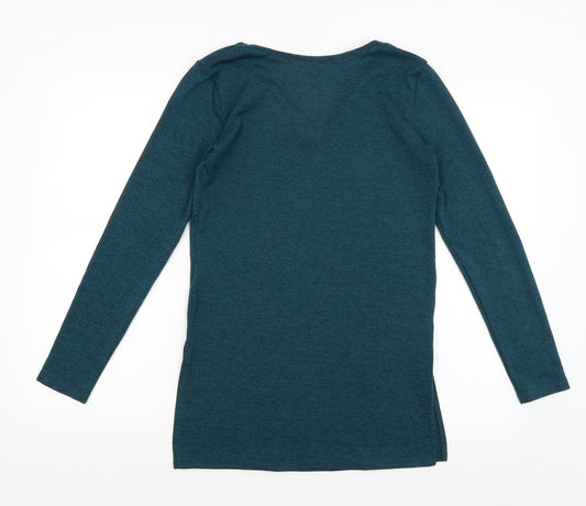 Womens UK Size 4 Primark Blue Basic T-Shirt