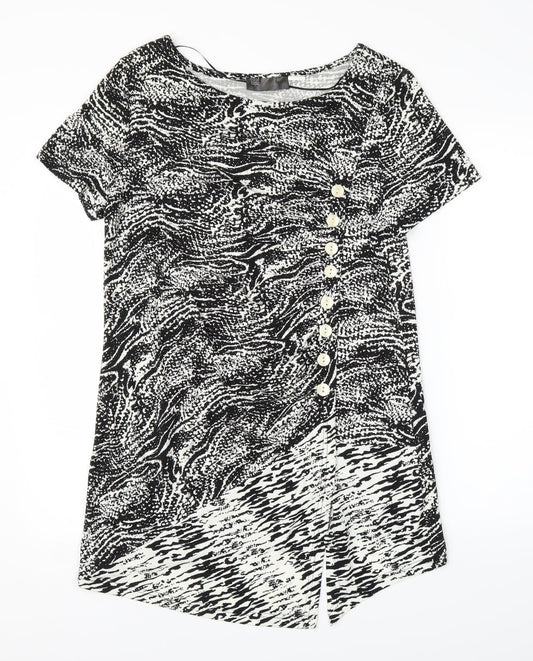 BPC Womens Black Animal Print Bodycon Size L