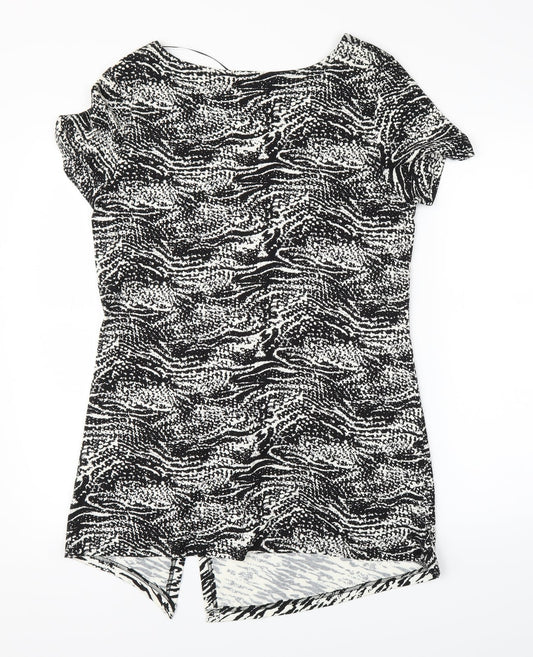 BPC Womens Black Animal Print Bodycon Size L