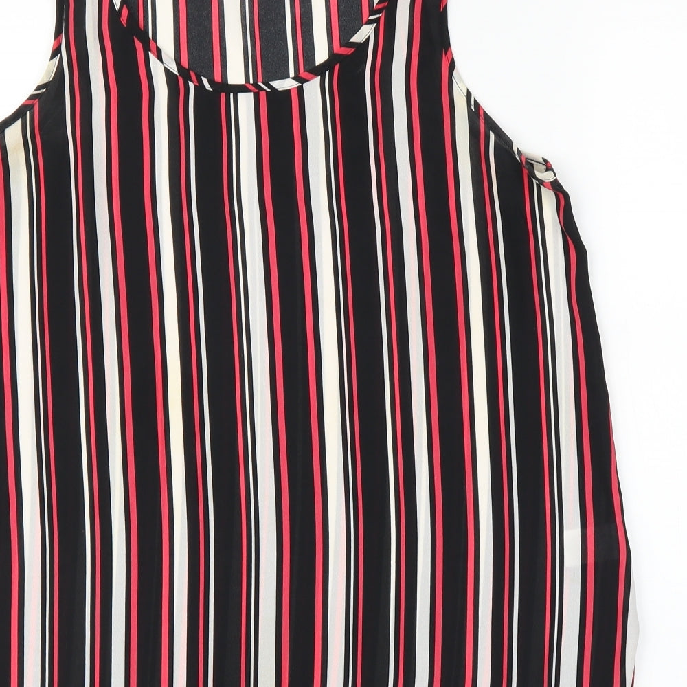 Primark Womens Red Striped Basic Tank Size 12