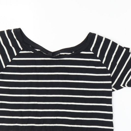 Womens UK Size 4 Topshop Blue Basic T-Shirt