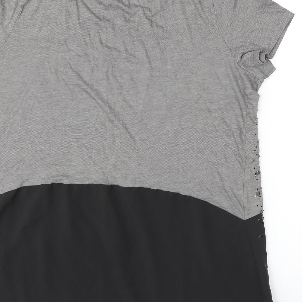 Womens UK Size 16 NEXT Grey Basic Blouse