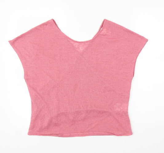 Womens UK Size M H&M Pink Wrap Blouse