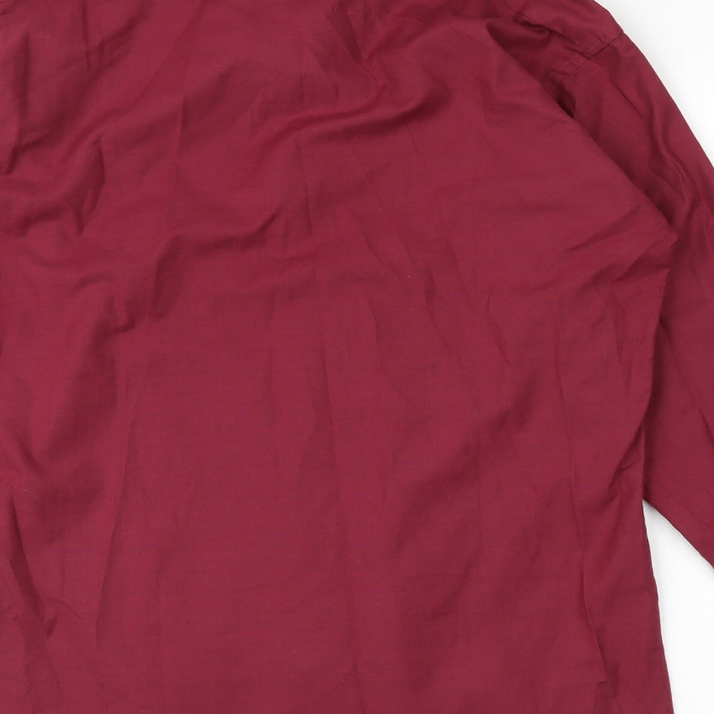 Mens UK Size L Lyon Becker Pink Button-Up Long Sleeve Casual Shirt