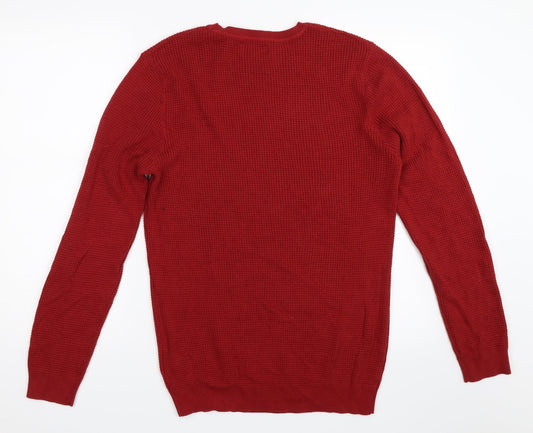 Debenhams Mens Red Pullover Jumper Size S