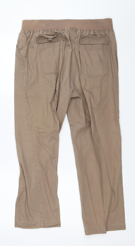 Womens UK Size 14 BM Regular Fit Chino Brown Trousers