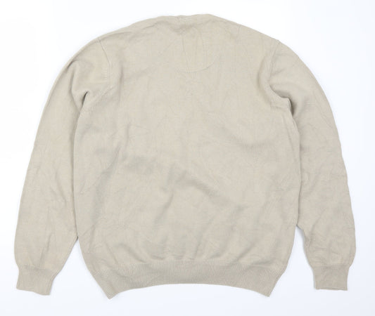 Marks and Spencer Mens Beige Knit Pullover Jumper Size L