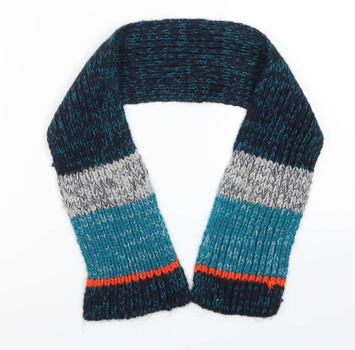 F&F Boys Blue Striped Rectangle Scarf Scarf One Size