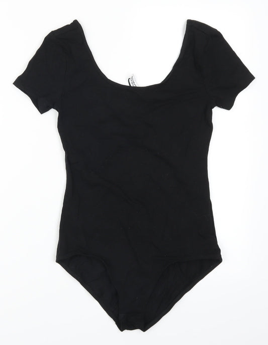 Womens UK Size S H&M One-Piece Black Bodysuit