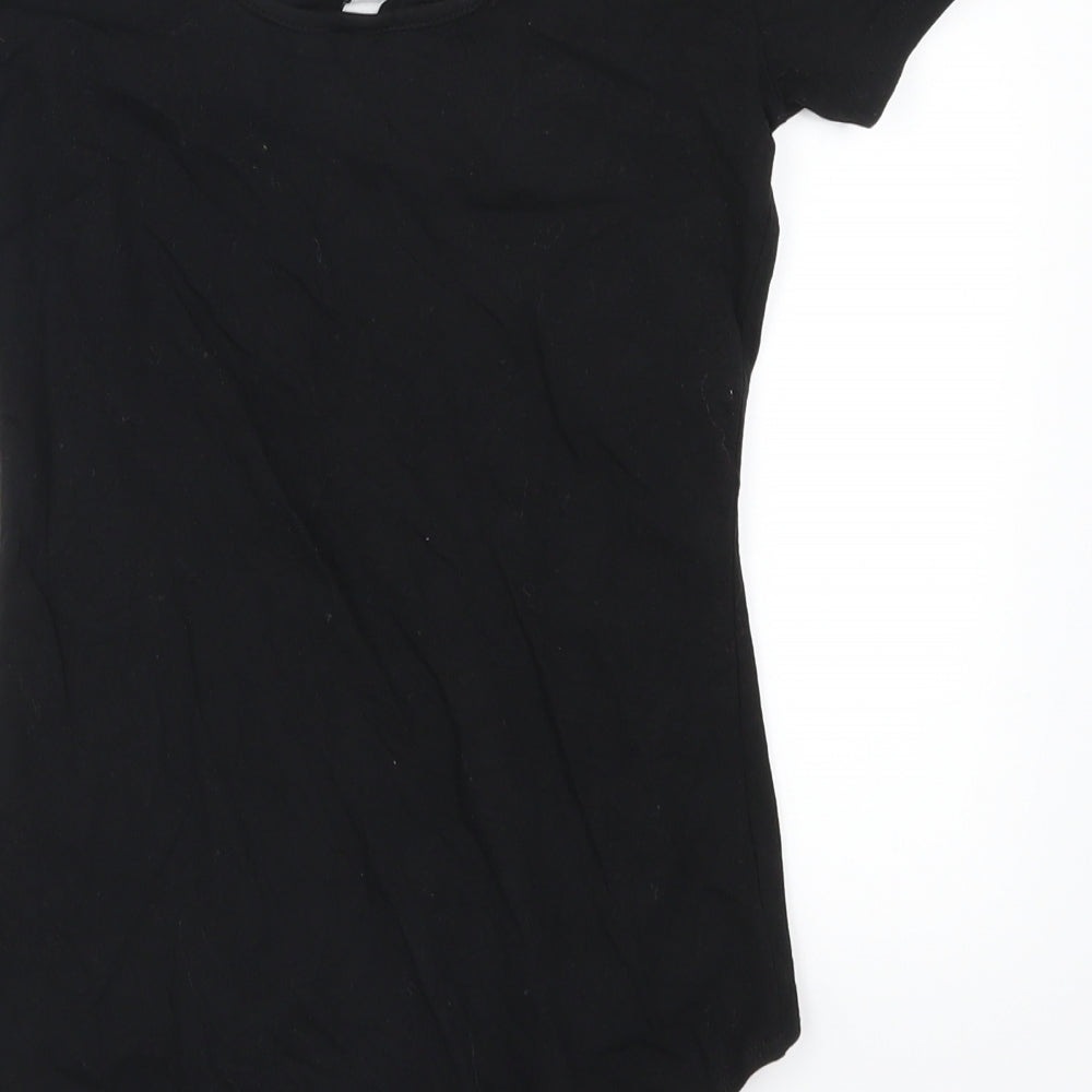 H&M Womens Black Bodysuit One-Piece Size S
