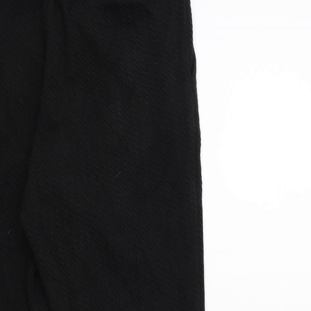 Womens UK Size S Preworn Regular Fit Sweatpants Black Trousers