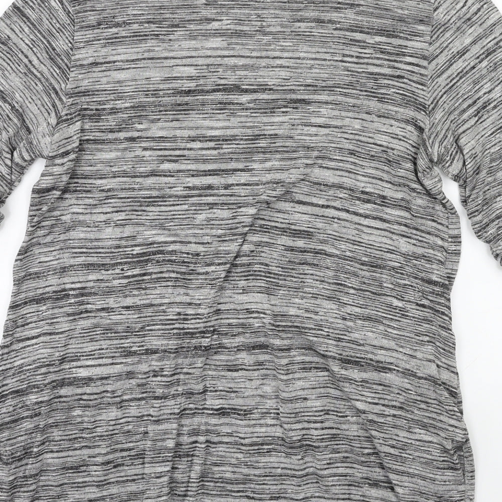 For Cynthia Womens Grey Basic T-Shirt Size L