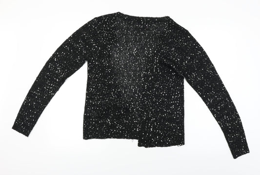 Tg Womens Black Cardigan Jumper Size 16