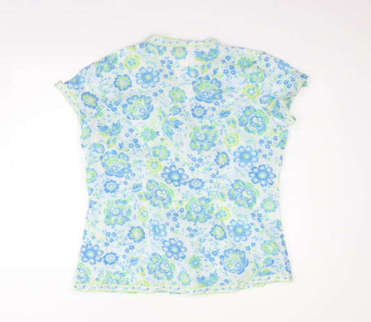 Womens UK Size 14 New Look Blue Basic Button-Up