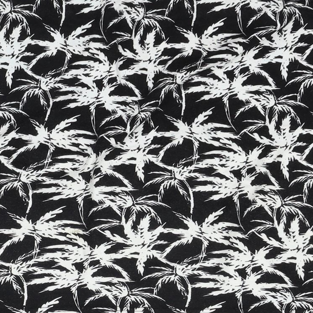 New Look Womens Black Geometric Flare Skirt Size 12