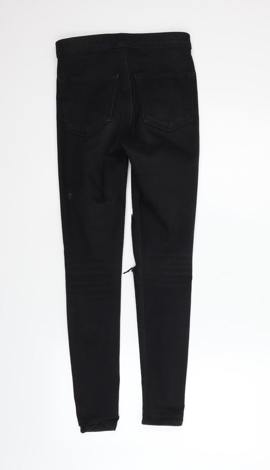 Topshop Womens Black Straight Jeans Size 10 L32 in