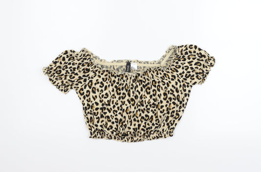 Womens UK Size S Divided Beige Basic Blouse