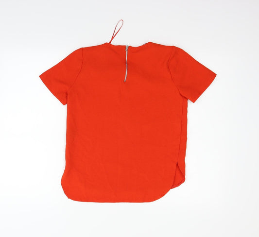 F&F Womens Orange Basic Blouse Size 8