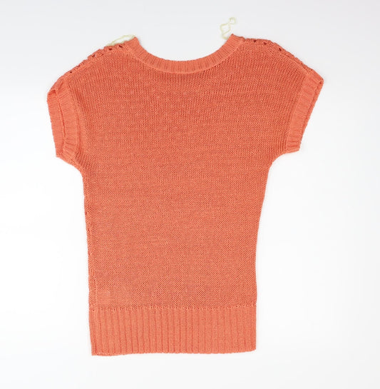 Select Womens Orange Jumper Dress Size 12