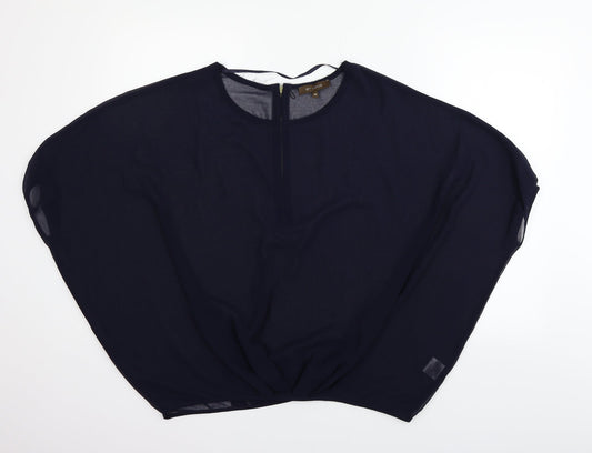 Womens UK Size M Et Vous Blue Basic Blouse