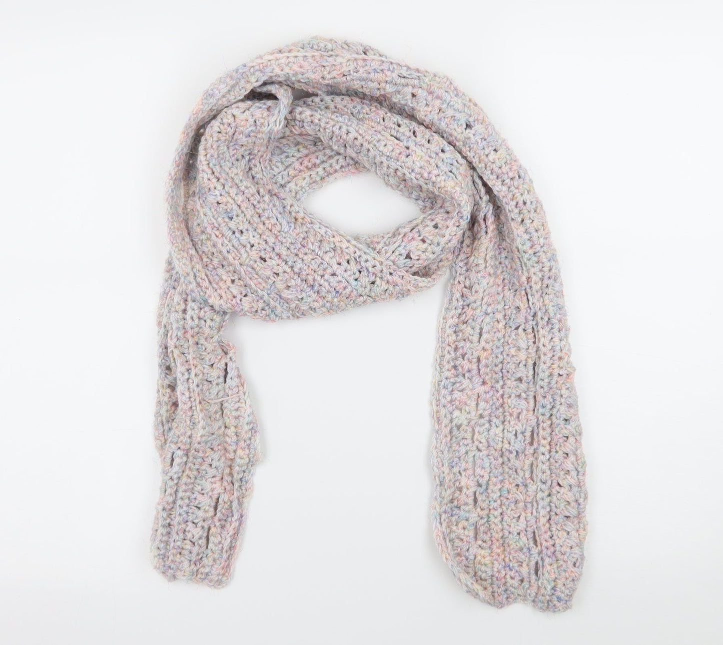 Preworn Womens Purple Knit Scarf