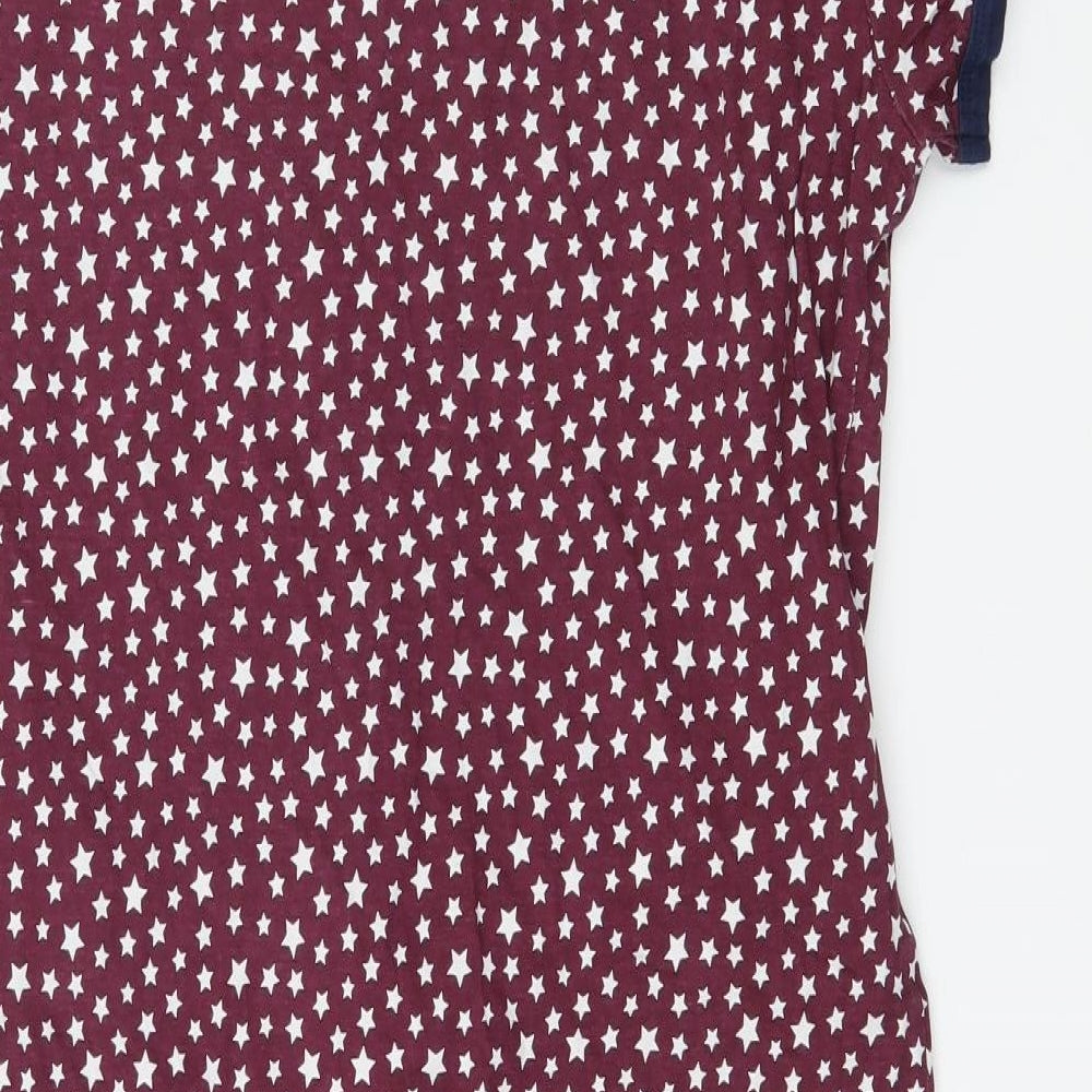 Preworn Womens Purple Geometric Jersey T-Shirt Dress Size M - Stars