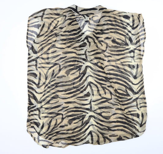 H&M Womens Brown Striped Chiffon Kaftan Size 6 - Beach wear