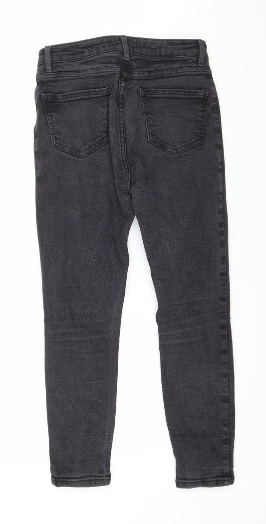 New Look Womens Grey Denim Skinny Jeans Size 10 L24 in