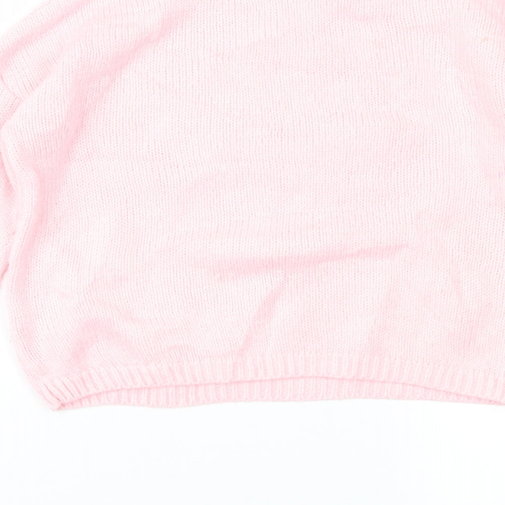 Matalan Girls Pink Pullover Jumper Size 5 Years