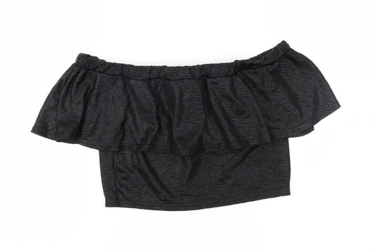 Womens UK Size 10 Lipsy Black Basic Blouse