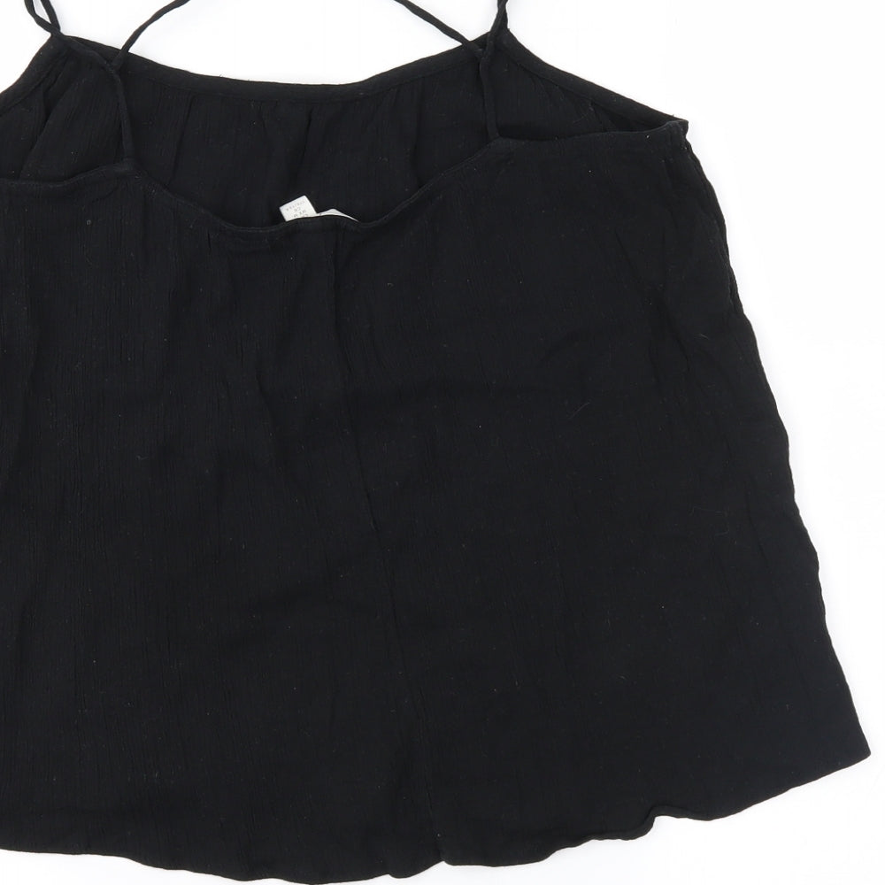 Womens UK Size M H&M Black Camisole Blouse