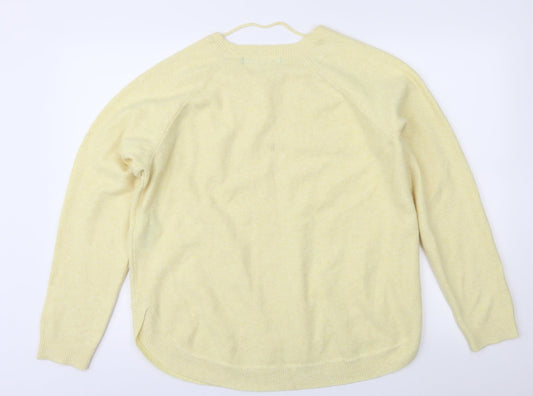 VERO MODA Womens Yellow Knit Pullover Jumper Size XL