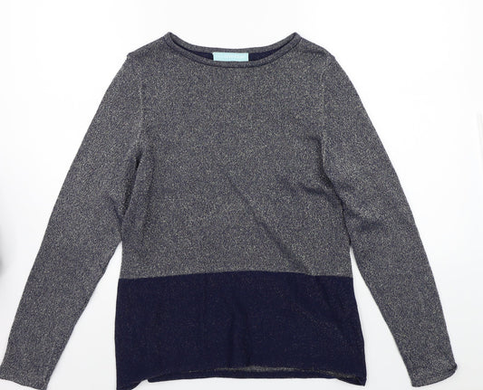 Avenue Womens Blue Pullover Jumper Size M