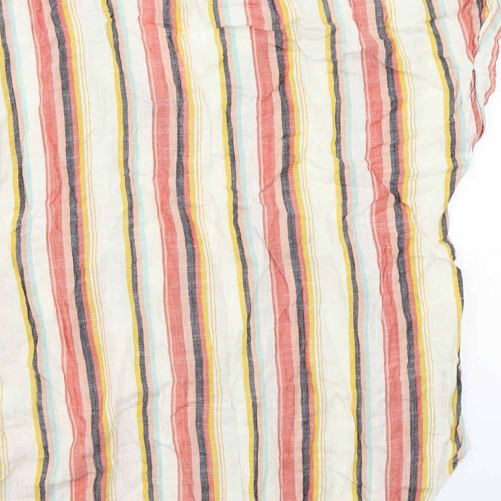 Papaya Womens White Striped Basic Blouse Size 8