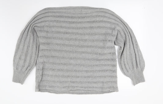 Shien Womens Grey Pullover Jumper Size L