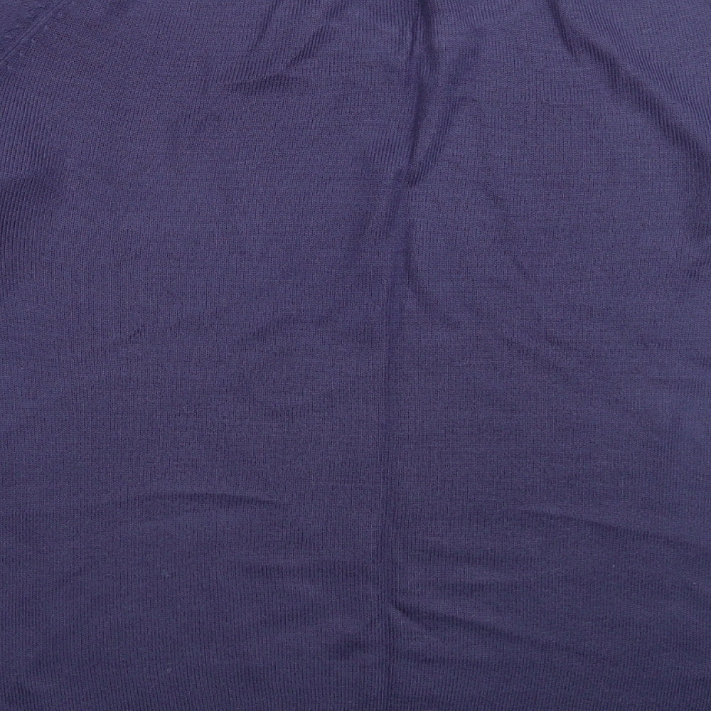 F&F Mens Blue Knit Pullover Jumper Size S