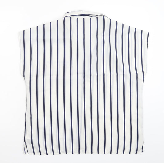 Womens UK Size 16 Littlewoods White Basic Button-Up