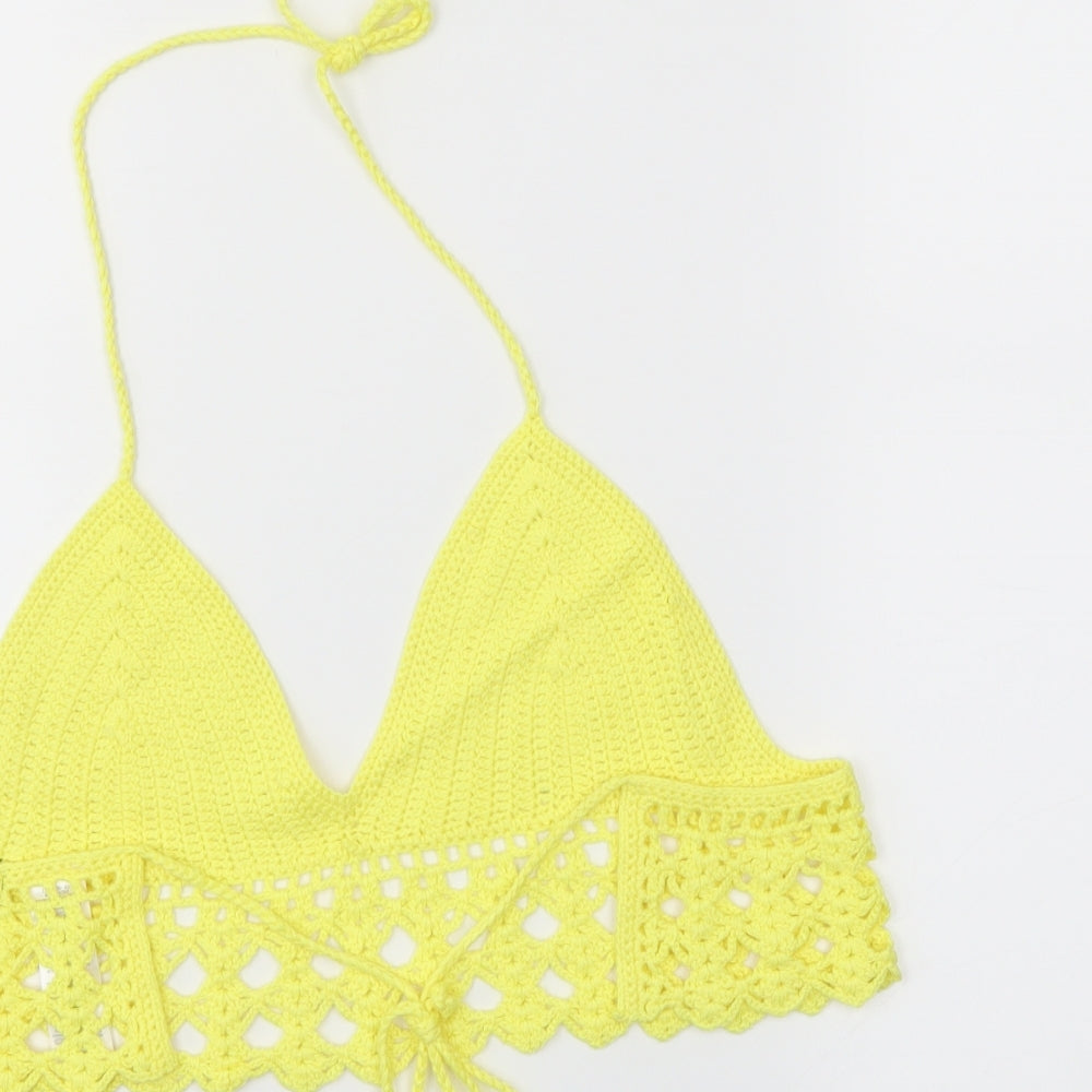 Atmosphere Womens Yellow Cropped Tank Size XS