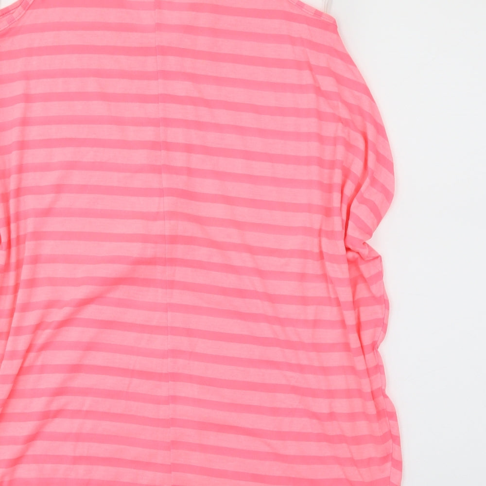 Womens UK Size 8 ribbon Pink Basic Tank