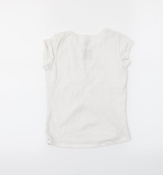 365 Girls White Pullover T-Shirt Size 6 Years