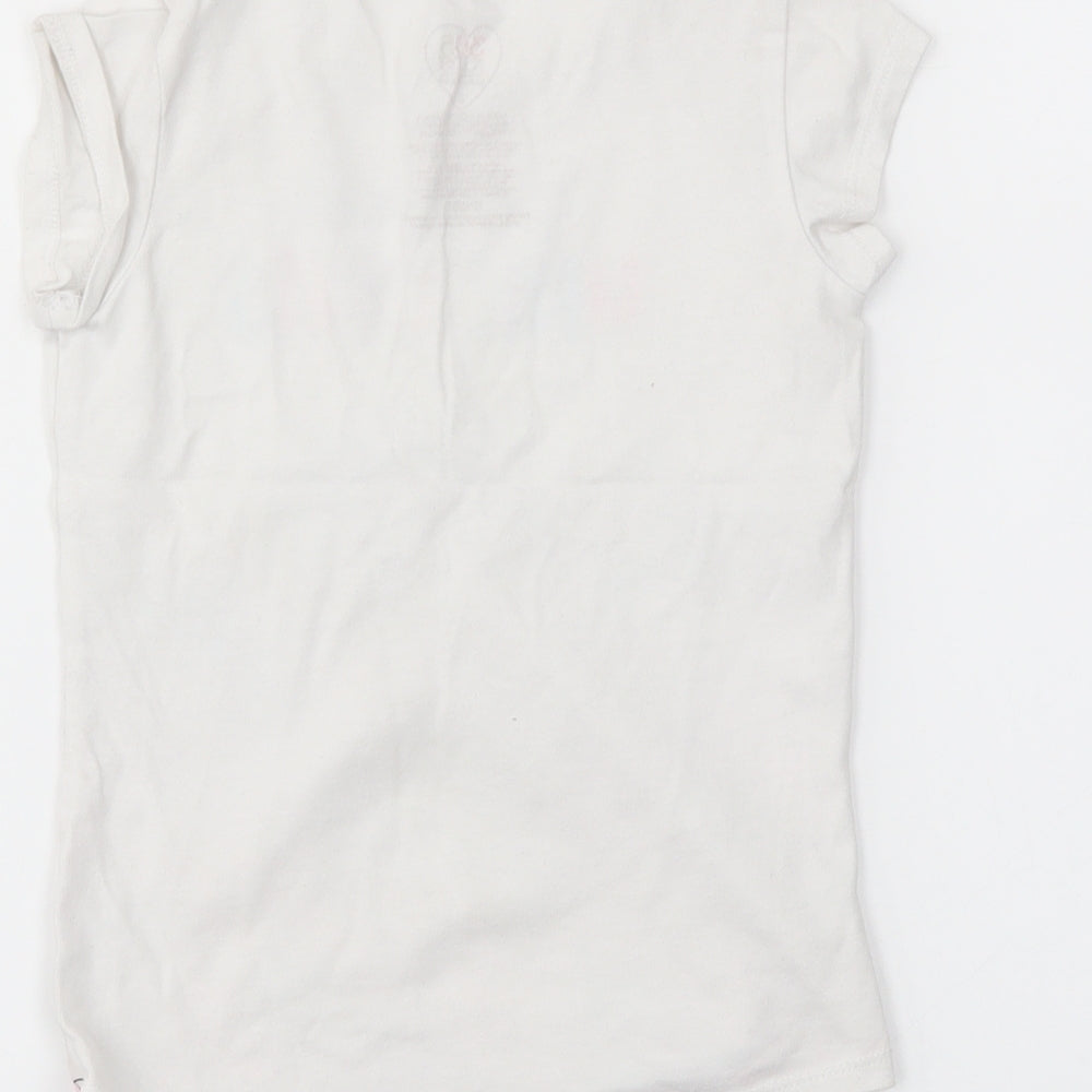 365 Girls White Pullover T-Shirt Size 6 Years