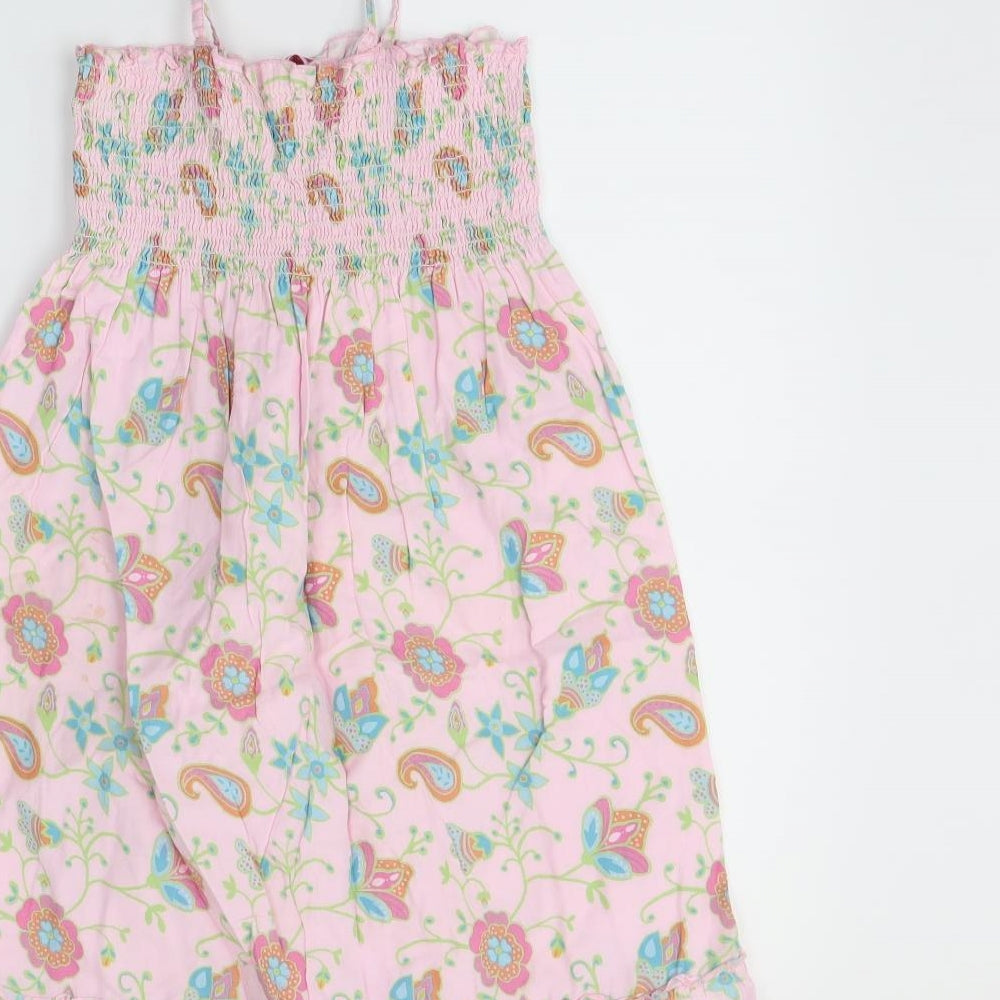 CQ Girls Pink Floral Trapeze & Swing Size 4-5 Years