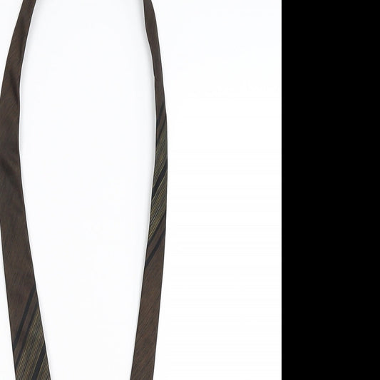 Terylene Mens Bronze Striped Pointed Tie One Size