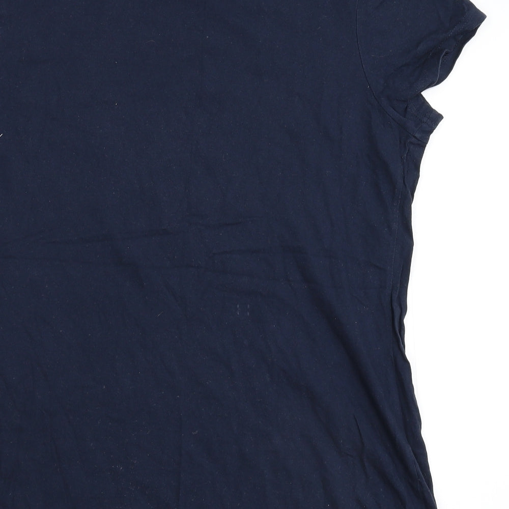 Reebok Mens Blue Flannel T-Shirt Size S