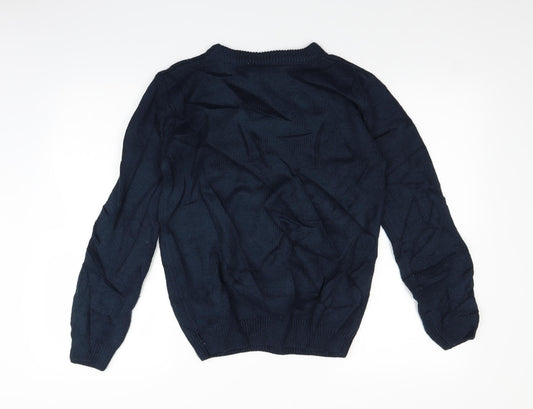 Disney Womens Blue Knit Pullover Jumper Size 6
