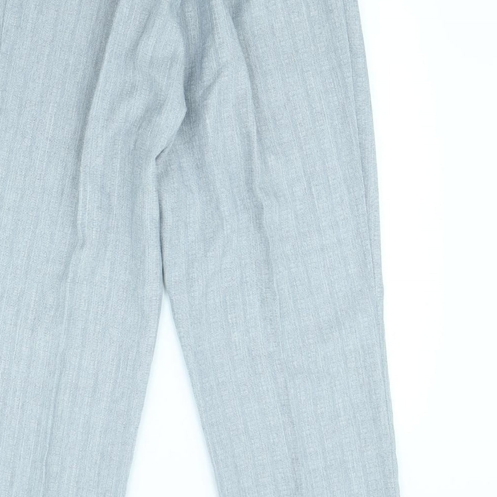 Womens UK Size L Preworn Regular Fit Grey Trousers