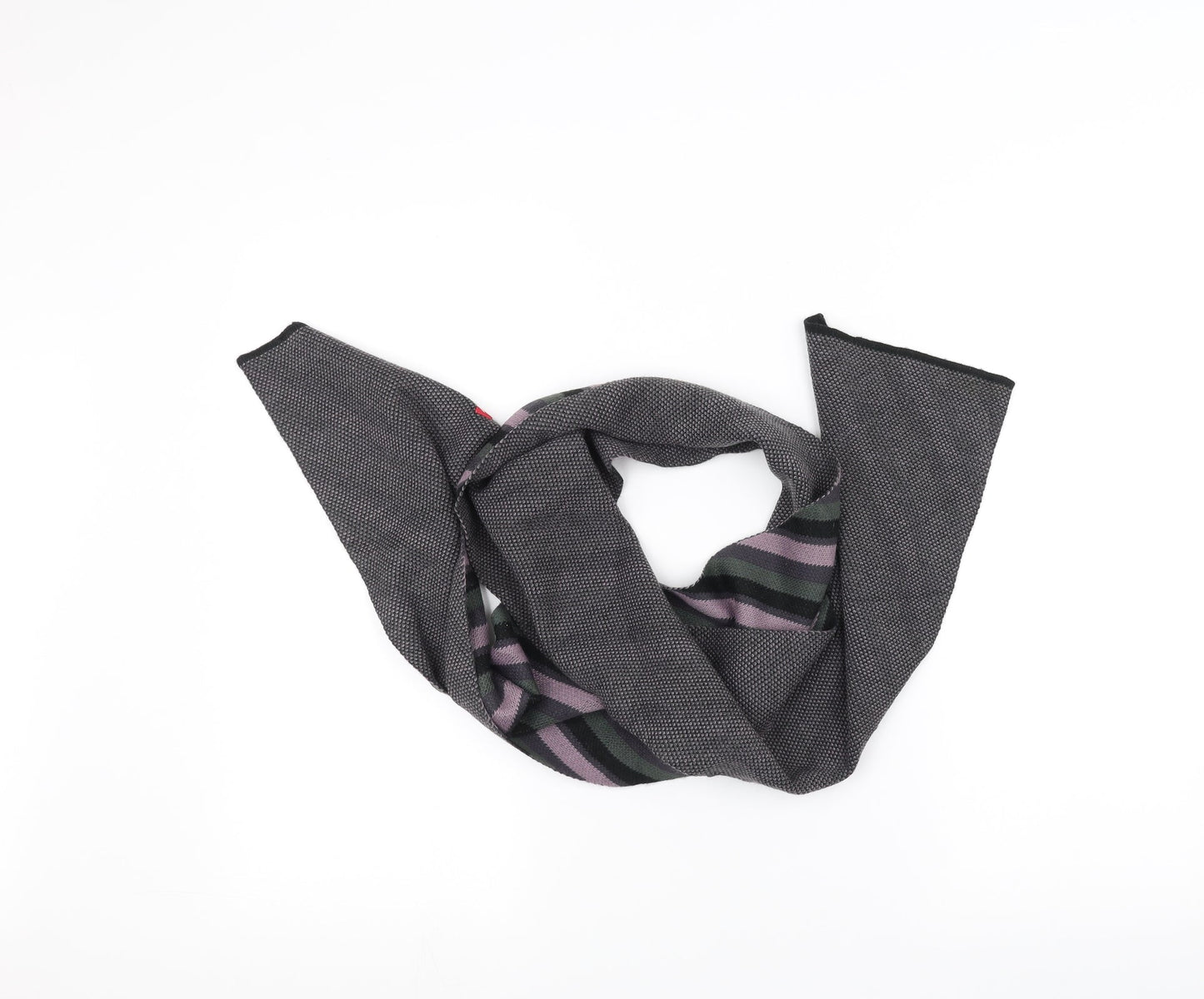 Preworn Womens Purple Striped Scarf