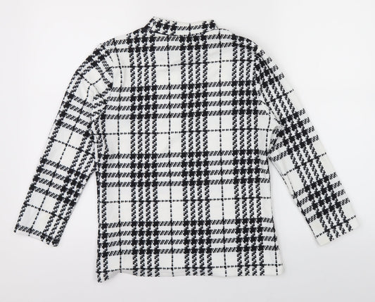 SheIn Womens Multicoloured Check Basic Blouse Size M